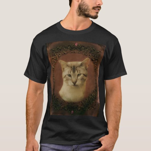 ビンテージの猫 Tシャツ (正面)