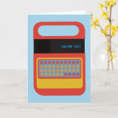 ビンテージの発声&つづり電子玩具カスタム カード (黄色い花)