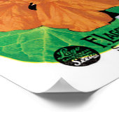 ビンテージの種パケットラベルアート、ナスターチウムの花 ポスター (角)