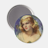 ビンテージの花嫁が聖書を持って、宗教的な結婚式 マグネット (正面/裏面)