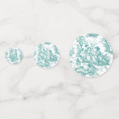 ビンテージの花柄ターコイズトワルドジューイ コンフェッティ (裏面)