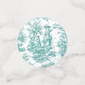 ビンテージの花柄ターコイズトワルドジューイ コンフェッティ (スモール正面)