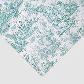 ビンテージの花柄ターコイズトワルドジューイ 薄葉紙 (詳細)