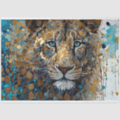 ビンテージの虎の切り絵 薄葉紙 (正面)