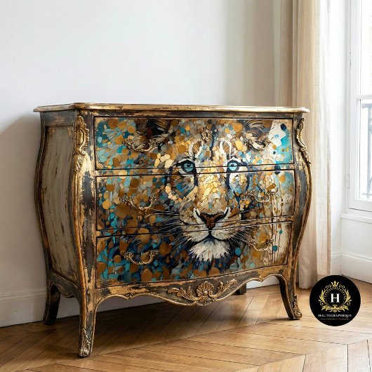 ビンテージの虎の切り絵 薄葉紙