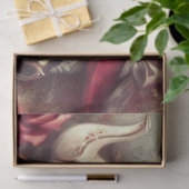 ビンテージの赤い帽子のティーパーティー 薄葉紙 (ギフト)