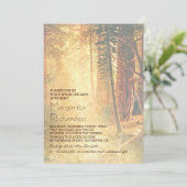 ビンテージの赤松の木のブライダルシャワーの招待状 招待状 (スタンド正面)