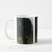 ビンテージの野生動物、アメリカビザンまたはバッファロー コーヒーマグカップ (左)