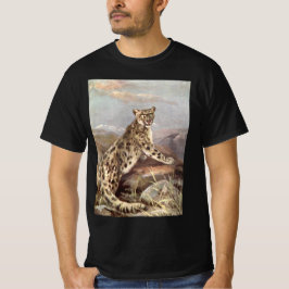ビンテージの野生動物、雪豹 by CE スワン Tシャツ