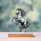 ビンテージの馬の彫刻ベクターイラストデザイン_1 アクリルサイン (ニュートラル)