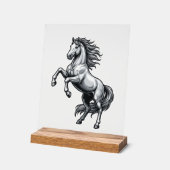 ビンテージの馬の彫刻ベクターイラストデザイン_1 アクリルサイン (傾斜)