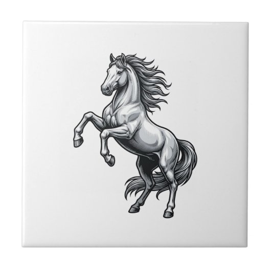 ビンテージの馬の彫刻ベクターイラストデザイン_1 タイル (正面)