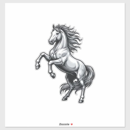 ビンテージの馬の浮彫りベクターイラストデザイン_1 シール (シート)