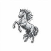 ビンテージの馬の浮彫りベクターイラストデザイン_1 シール (正面)