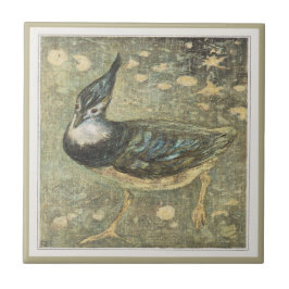 ビンテージの鳥アート ダッチ ビクトリアン タイル