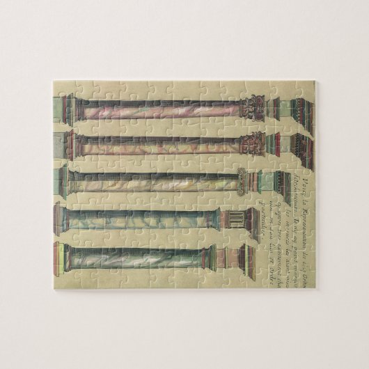 ビンテージアーキテクチャー、5つの建築的オーダー ジグソーパズル (横)