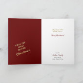 ビンテージイメージサンタドラムとバルーン休日 カード (内部)