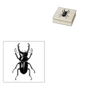 ビンテージイメージスタグビートル付きゴムスタンプ ラバースタンプ (押印)