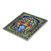 ビンテージイメージフラワー及び花瓶セラミックタイル タイル (側面)