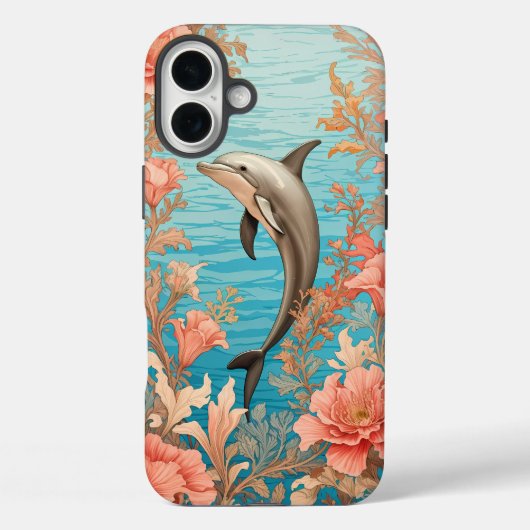 ビンテージイルカデザイン Case-Mate iPhoneケース (裏面)