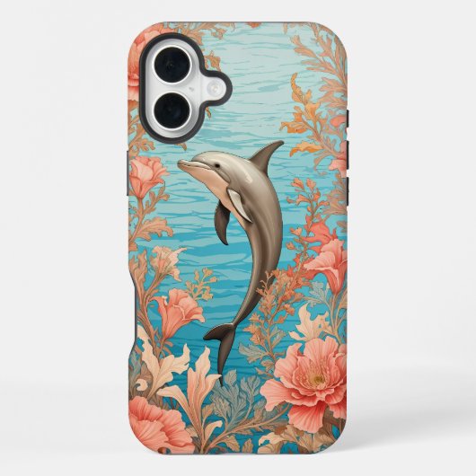 ビンテージイルカデザイン iPhoneケース (裏面)
