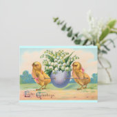 ビンテージイースターブランチ 招待状 (スタンド正面)