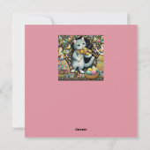 ビンテージイースター 〜 HAPPY EASTER 〜 ネコとフィドル 〜 シーズンカード (裏面)