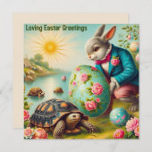 ビンテージイースター 〜LOVING EASTER GREETINGS〜 ウサギ 〜 シーズンカード (正面/裏面)