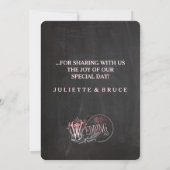 ビンテージウェディングシャルボード – サンキューカード (裏面)