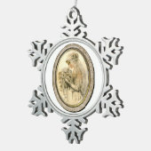 ビンテージウェディングブライド ビクトリアン クリスマスオーナメント スノーフレークピューターオーナメント (右)