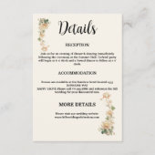 ビンテージウェディングロータス花 エンクロージャーカード (正面)