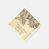 ビンテージウェディング紙ナプキン スタンダードカクテルナプキン (角)