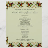 ビンテージウェディング、ハミングバードと花 (正面/裏面)