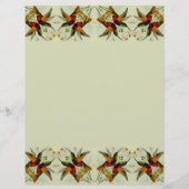 ビンテージウェディング、ハミングバードと花 (裏面)