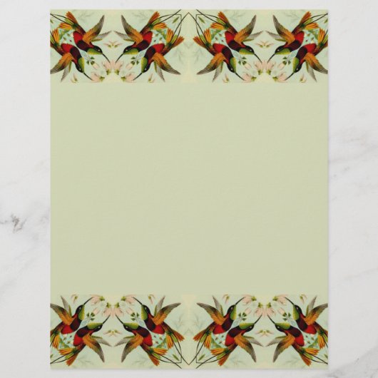 ビンテージウェディング、ハミングバードと花 (裏面)