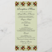 ビンテージウェディング、ハミングバードと花 メニュー (正面)