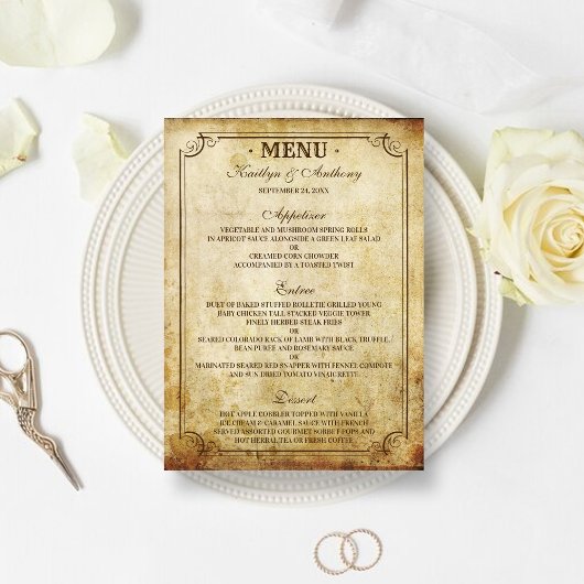 ビンテージウェディング メニュー