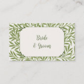 ビンテージウェディング ヴィクトリアン ウィロー リーフ パターン エンクロージャーカード (正面)