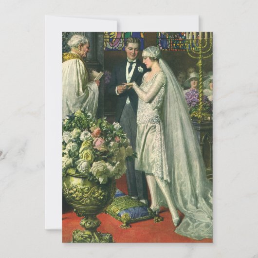 ビンテージウェディング、新郎新婦と（ユダヤ教）メノラー (正面)