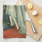 ビンテージウェディング、新郎新婦と（ユダヤ教）メノラー キッチンタオル (四つ折り)