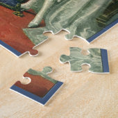 ビンテージウェディング、新郎新婦と(ユダヤ教)メノラー ジグソーパズル (側面)