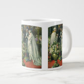 ビンテージウェディング、新郎新婦と(ユダヤ教)メノラー ジャンボコーヒーマグカップ (正面右)