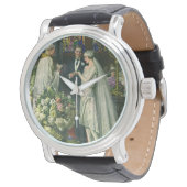 ビンテージウェディング、新郎新婦と（ユダヤ教）メノラー 腕時計 (アングル)