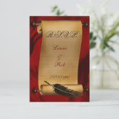 ビンテージウェディングrsvpカード標準3.5 x 5 出欠カード (スタンド正面)