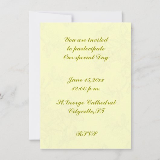 ビンテージウエディングケーキ 招待状 (裏面)