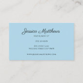 ビンテージウエディングヘアメイクアップバラブルーフローラ 名刺 (裏面)