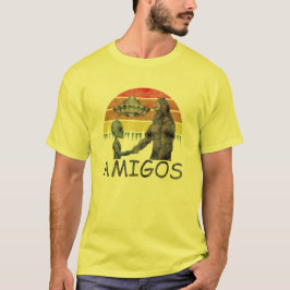 ビンテージエイリアンとビッグフットの友情同盟 Tシャツ