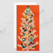 ビンテージエンジェルクリスマスツリー シーズンカード (正面/裏面)