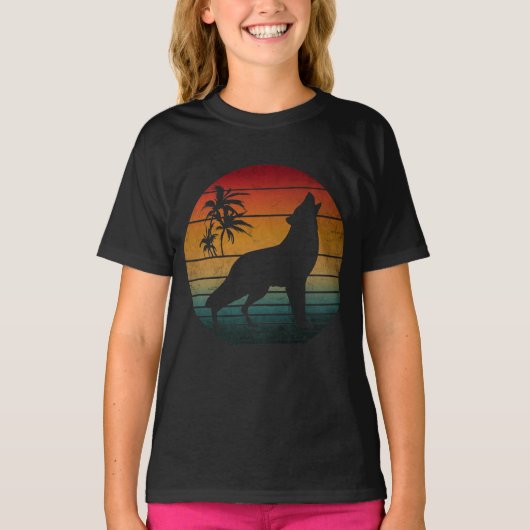 ビンテージオオカミの遠吠え Tシャツ (正面)
