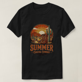 ビンテージカウボーイ砂漠 - レトロな夏の休暇 Tシャツ